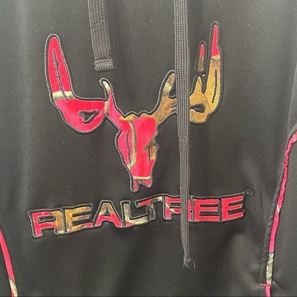 Realtree Black and Pink Camo Hoodie, Size Small - Picture 5 of 9